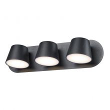 Kuola kinkiet ścienny czarny 3x6W led 3000K 640lm